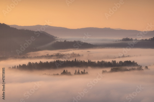 sunrise in the mountains