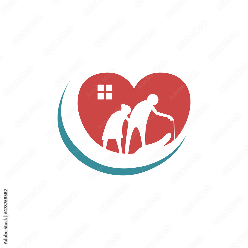 Elderly senior care logo Elderly senior care logo