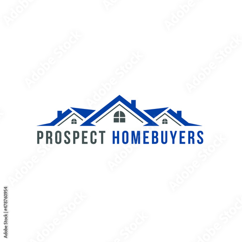 Real estate House Roof logo design template vector illustration Icon