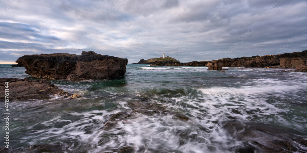 Fototapeta premium godrevy cornwall England uk seascape 