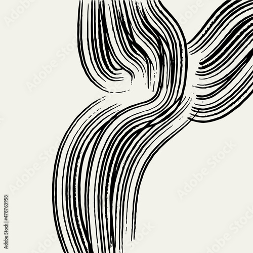 Vector hand drawn abstract illustration  . Creative simple artwork. Template for card, poster, banner, print for t-shirt, pin, badge, patch.