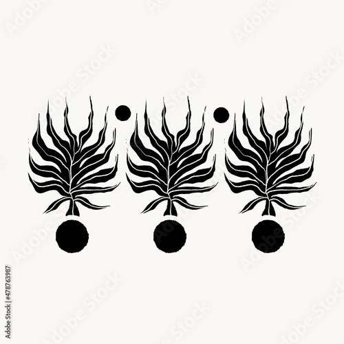 Vector hand drawn abstract illustration  . Creative simple artwork. Template for card, poster, banner, print for t-shirt, pin, badge, patch.