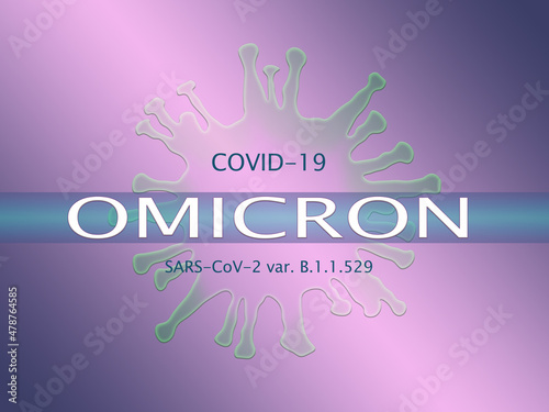 Banner for omicron variant of corona virus covid-19 sars-cov-2 photo