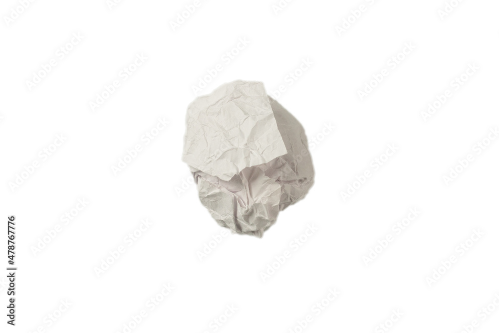 Crumpled white paper isolated on white background. Crumpled white paper isolated on white background.