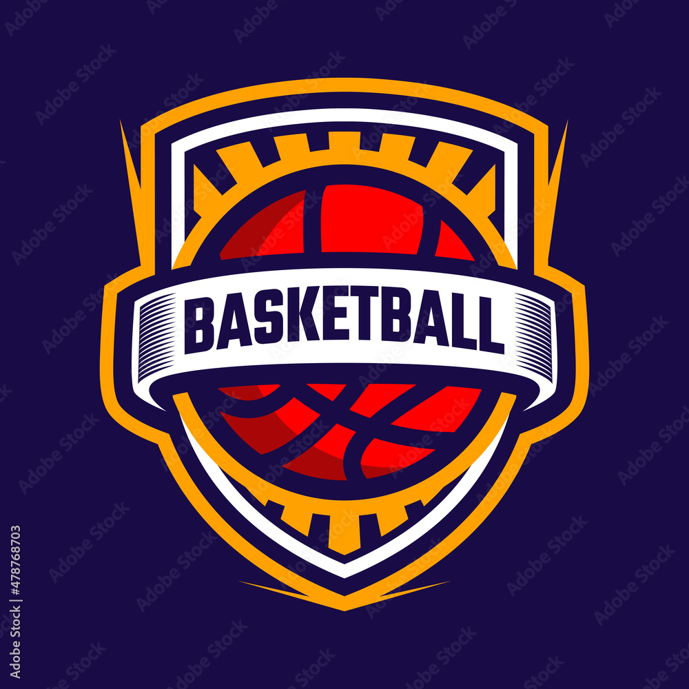 Obraz premium Basketball badge logo