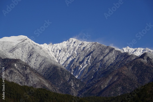 snow covered mountains