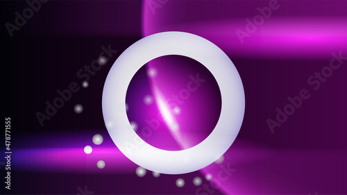 Ring light white purple abstract design background