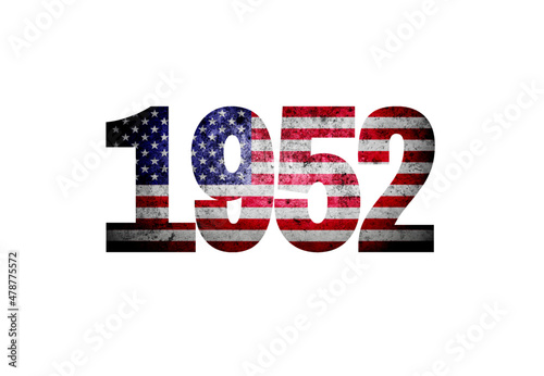 vintage 1952 united state of america flag 