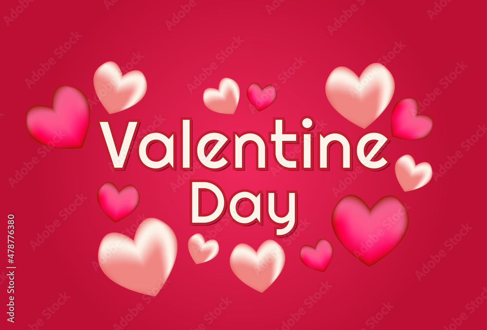background design for happy valentines day red color. banner and cover design for promotion.