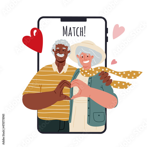 Online dating for seniors,finding soul mate with mobile app.Valentines day
