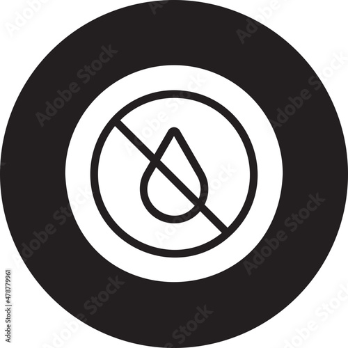 No Liquids glyph icon