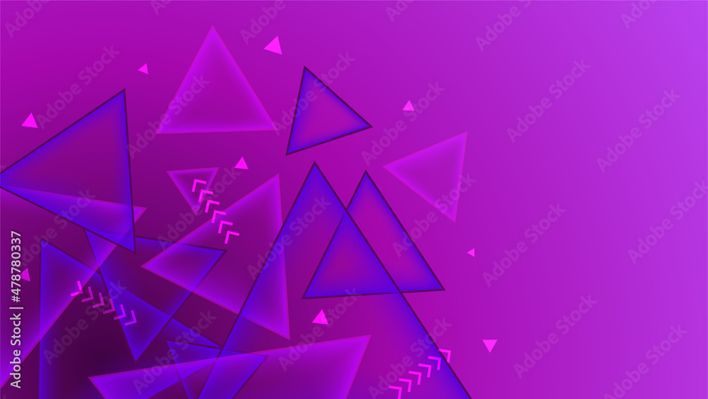 Fototapeta premium transparant triangle blue purple Colorful abstract design background