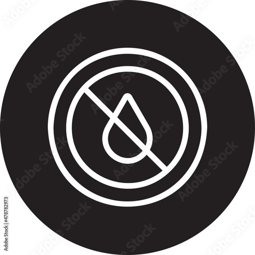 No Liquids glyph icon