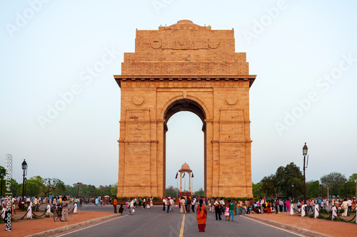 Sunset at India Gate, New Delhi, India photo