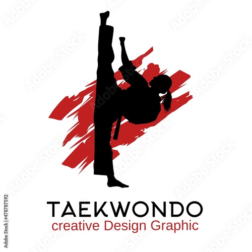 Illustration of a great taekwondo vector design for any poster related to the sport of taekwondo