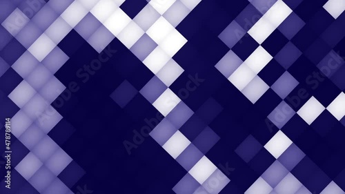 Blue White Mosaic Squares Dynamic Background Loop