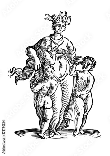 Wallpaper Mural Ancient Icon Illustration 17th century style. Torontodigital.ca