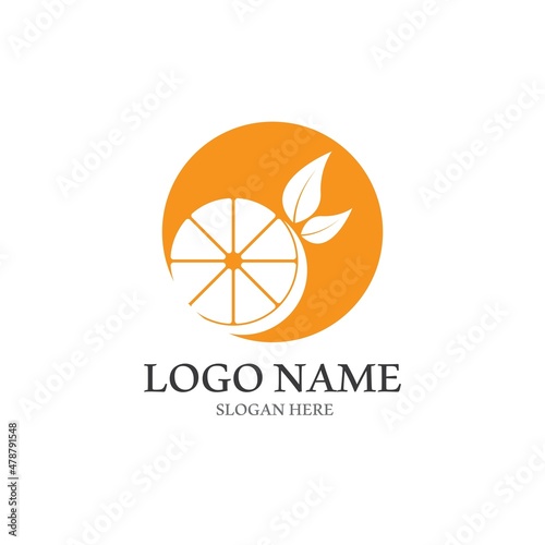 Orange logo design Vector icon
