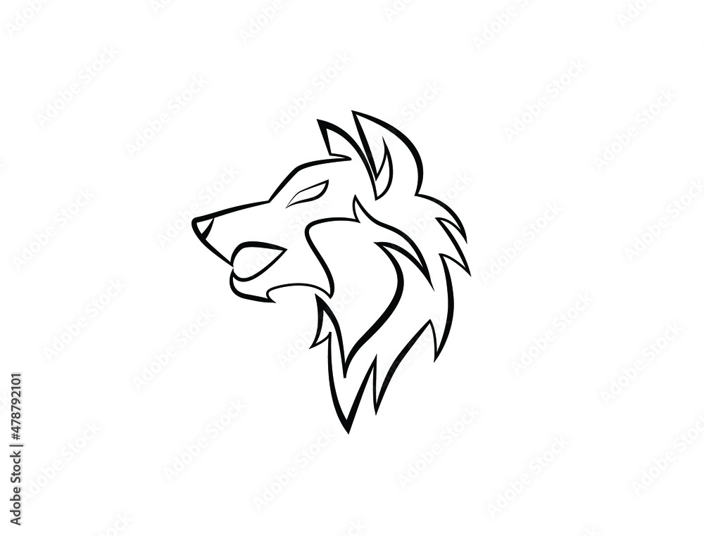 wolf logo silhouette 