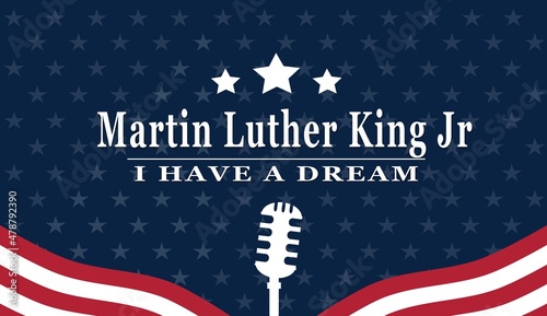 Martin Luther King Day illustration background	