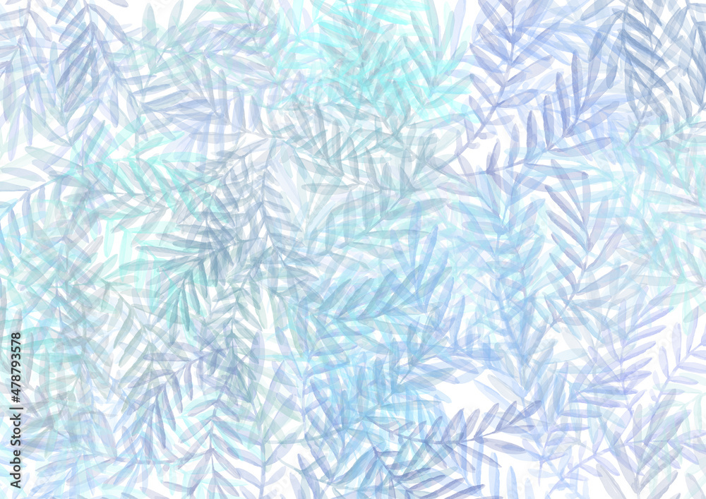 Winter Background. Blue and violet leave. Watercolor Backdrop Winter Background. Blue and violet leave. Watercolor Backdrop