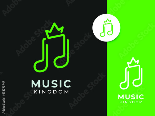 music kingdom logo design concept.