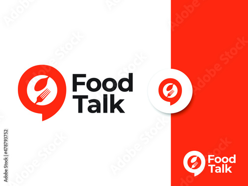 food talk logo design concept