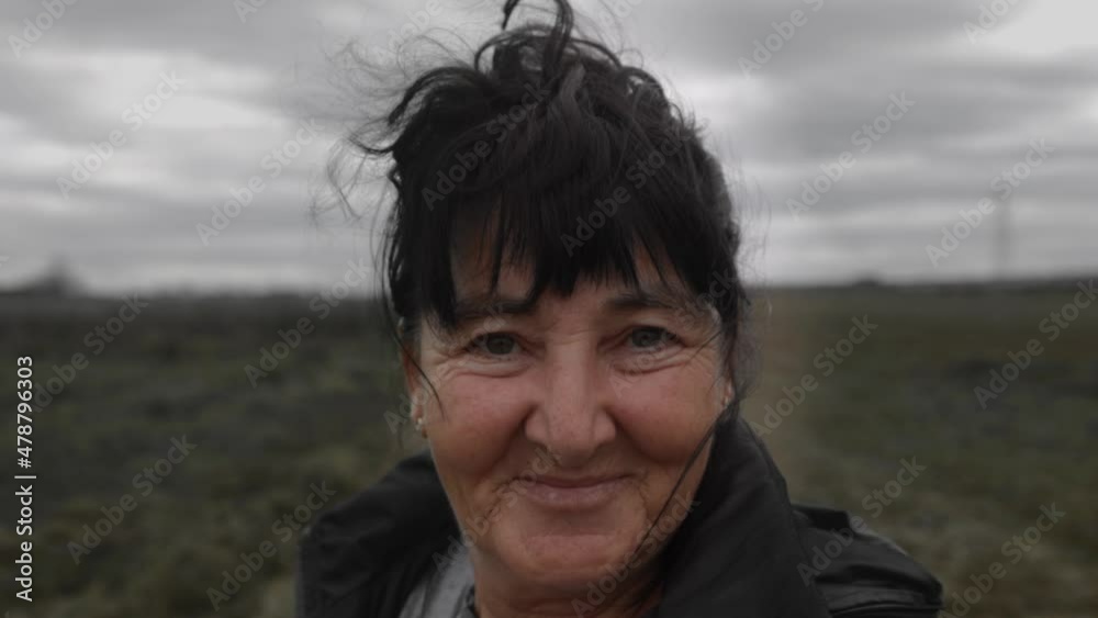 Portrait shot of a Lovely middle aged woman on her farm