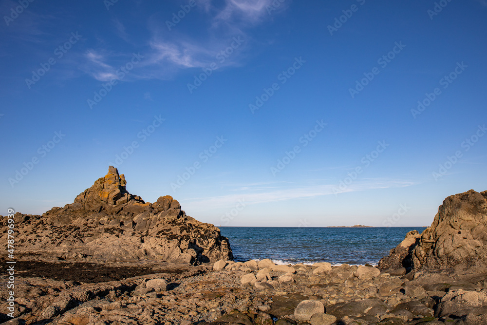 Saint-Quay Portrieux beaches and granite coast, Brittany, France