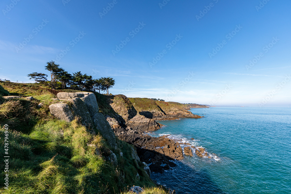 Coastline path of Saint-Quay Portrieux, Brittany, France