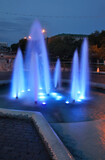 Fountain Cascade at Central city park in Karaganda. Kazakhstan