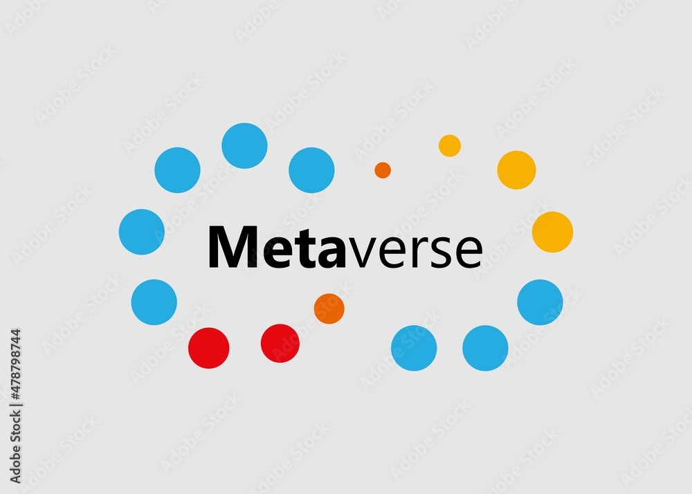 METAVERSE text on infinity balls design concept. Vector illustration METAVERSE text on infinity balls design concept. Vector illustration