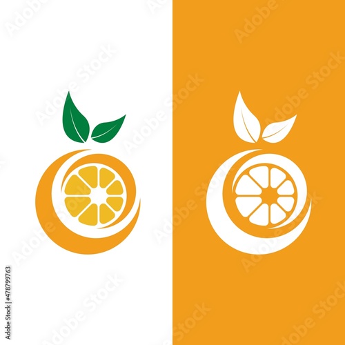 Orange logo design Vector icon