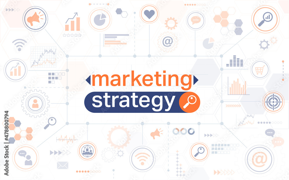 Marketing strategy horizontal web banner