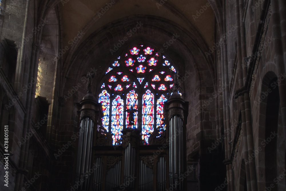 Fototapeta premium stained glass window in church
