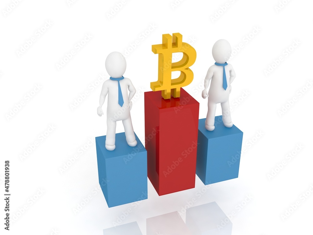 3d illustration bit coin crypto currency block chain man standing concept
3d illustration bit coin crypto currency block chain man standing concept