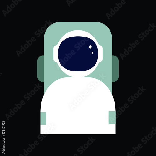 outer space expeditions equipment. an astronaut with spacesuit illustration in flat cartoon style. colored science object in vector graphic for educational and outer space design elements.
