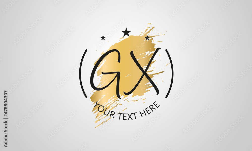 Handwritten feminine GX letter logo vector template design Handwritten feminine GX letter logo vector template design