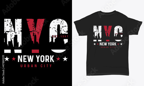 NYC New York Urban Style Typography T-shirt Design