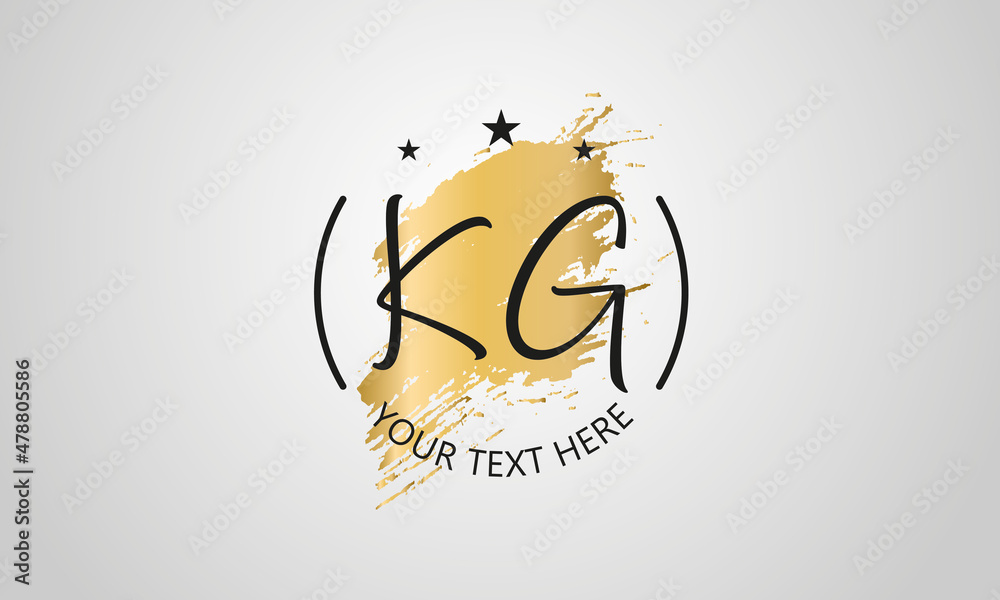 Handwritten feminine KG letter logo vector template design Handwritten feminine KG letter logo vector template design