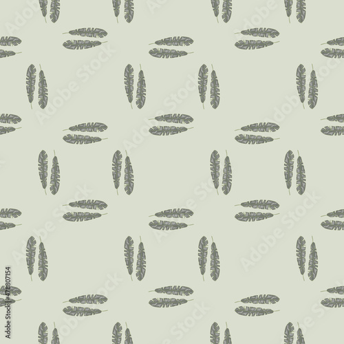 Modern Banana leaf seamless pattern with hand drawn tropical print. Fashionable nature background. Vector illustration for seasonal textile. © Lidok_L