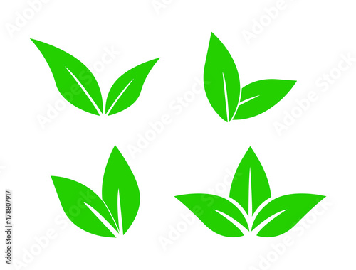 natural leaves logos vector