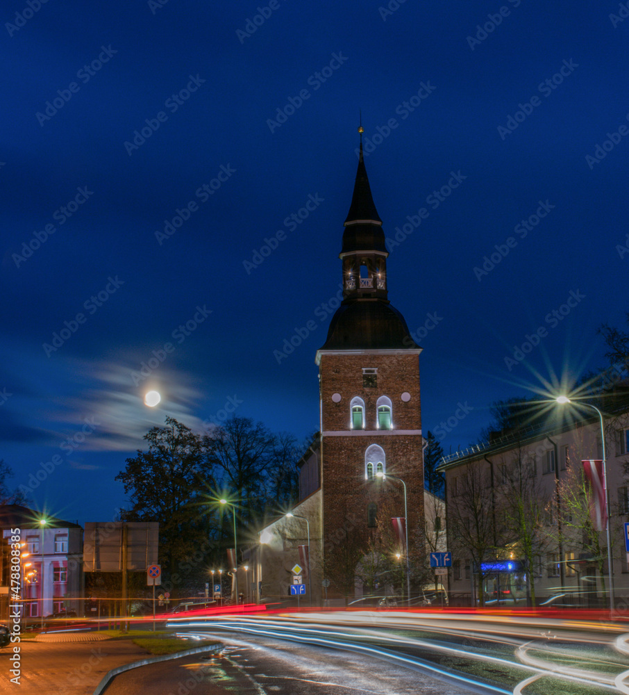 Fototapeta premium The old curch in the night.