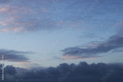 Clouds and sunset. Oeverlanden Meppel Staphorst. Netherlands. photo