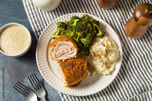 Homemade Breaded Chicken Cordon Bleu photo