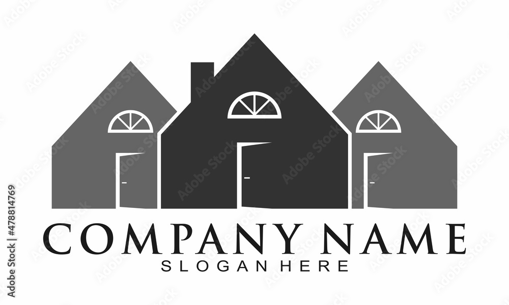 Simple real estate vector logo