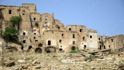 ITALY-Craco, from a ghost town to a film set in the Basilicata region. In 1963, the historic center began to undergo depopulation due to a landslide © GCphotographer
