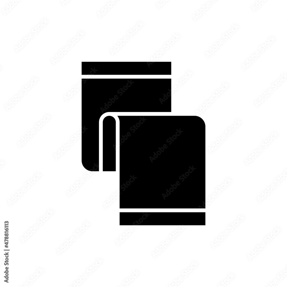 Towel Barbershop Glyph Icon Vector Illustration Towel Barbershop Glyph Icon Vector Illustration
