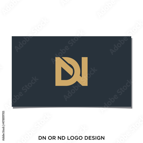 DN OR ND LETTER LOGO DESIGN VECTOR