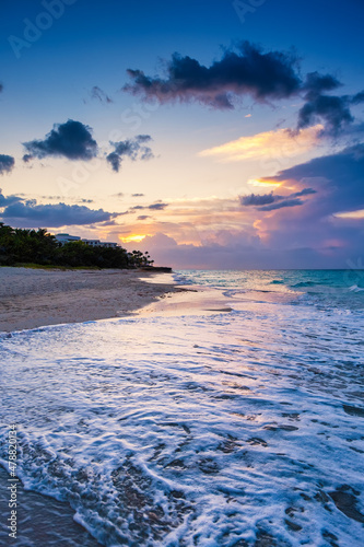 Sunset at the beautiful beach of Varadero in Cuba